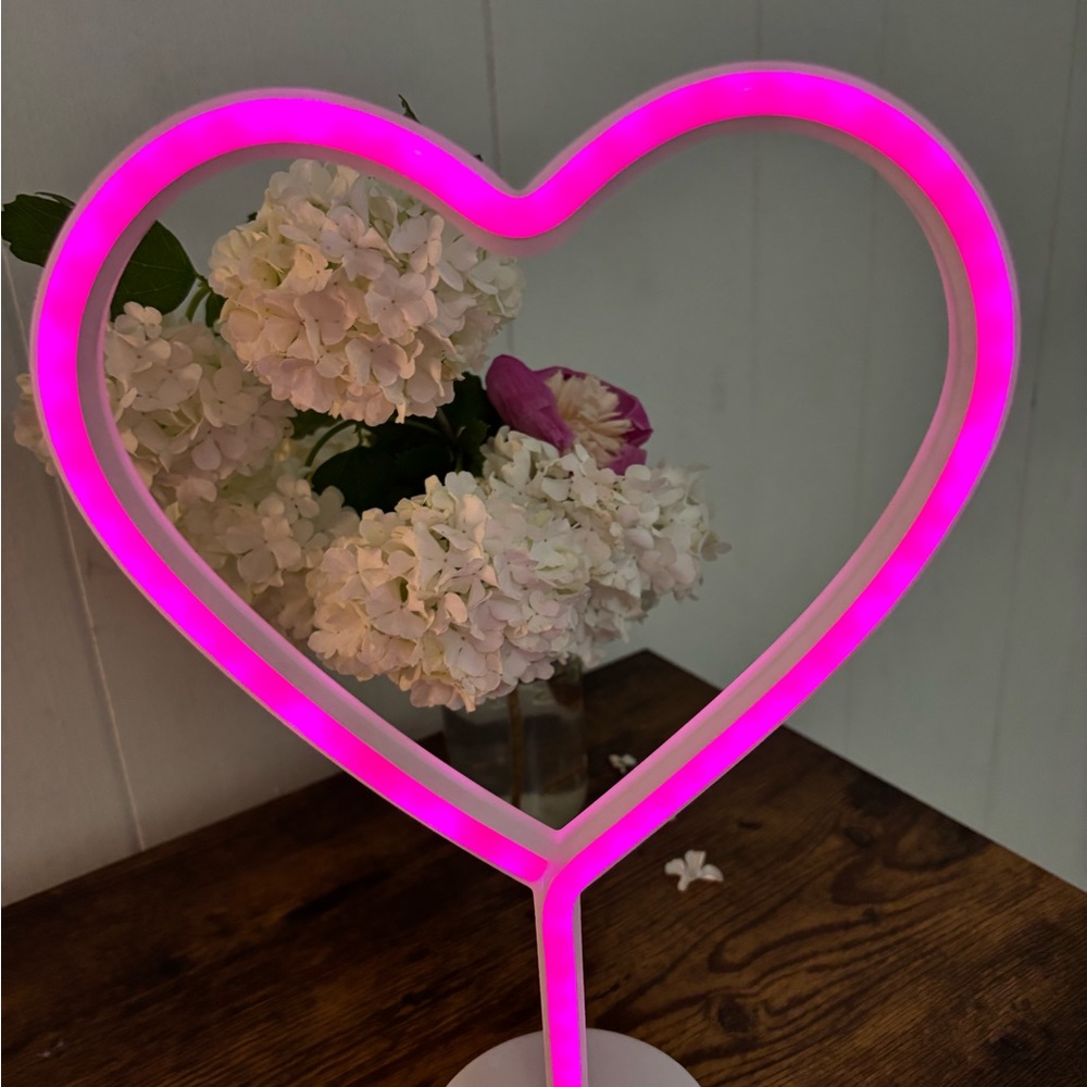 Heart-Shaped Pink Neon Light